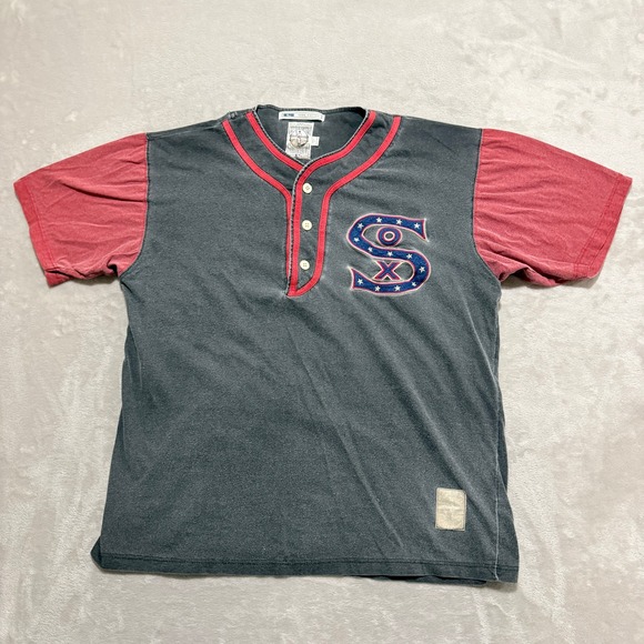 Cooperstown Collection Other - VTG Cooperstown Collection Chicago White Sox Henley Jersey Shirt Mens L MLB 90s